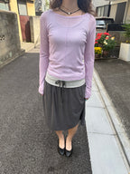 Seam Detail Long-Sleeve Top