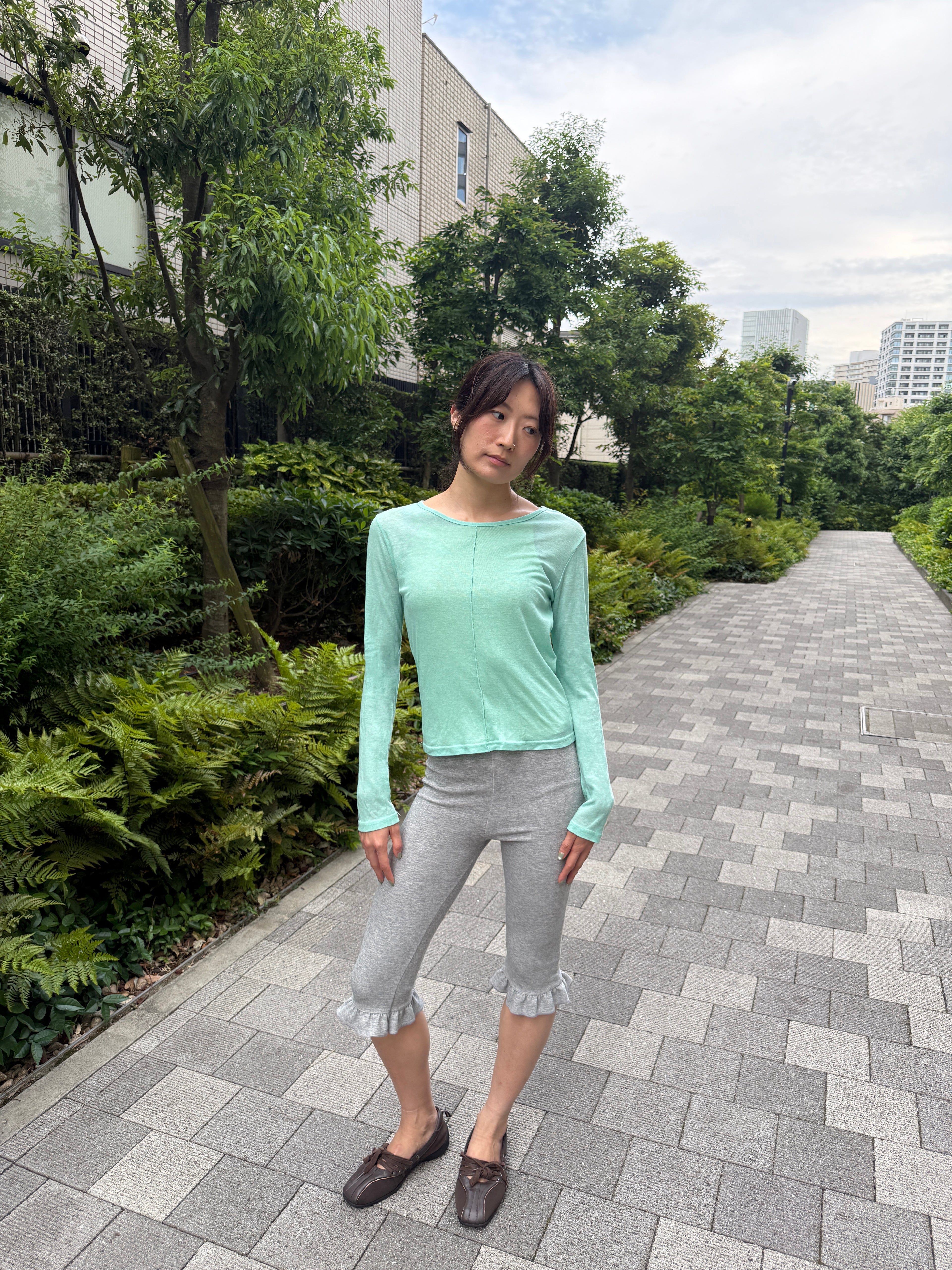 Seam Detail Long-Sleeve Top