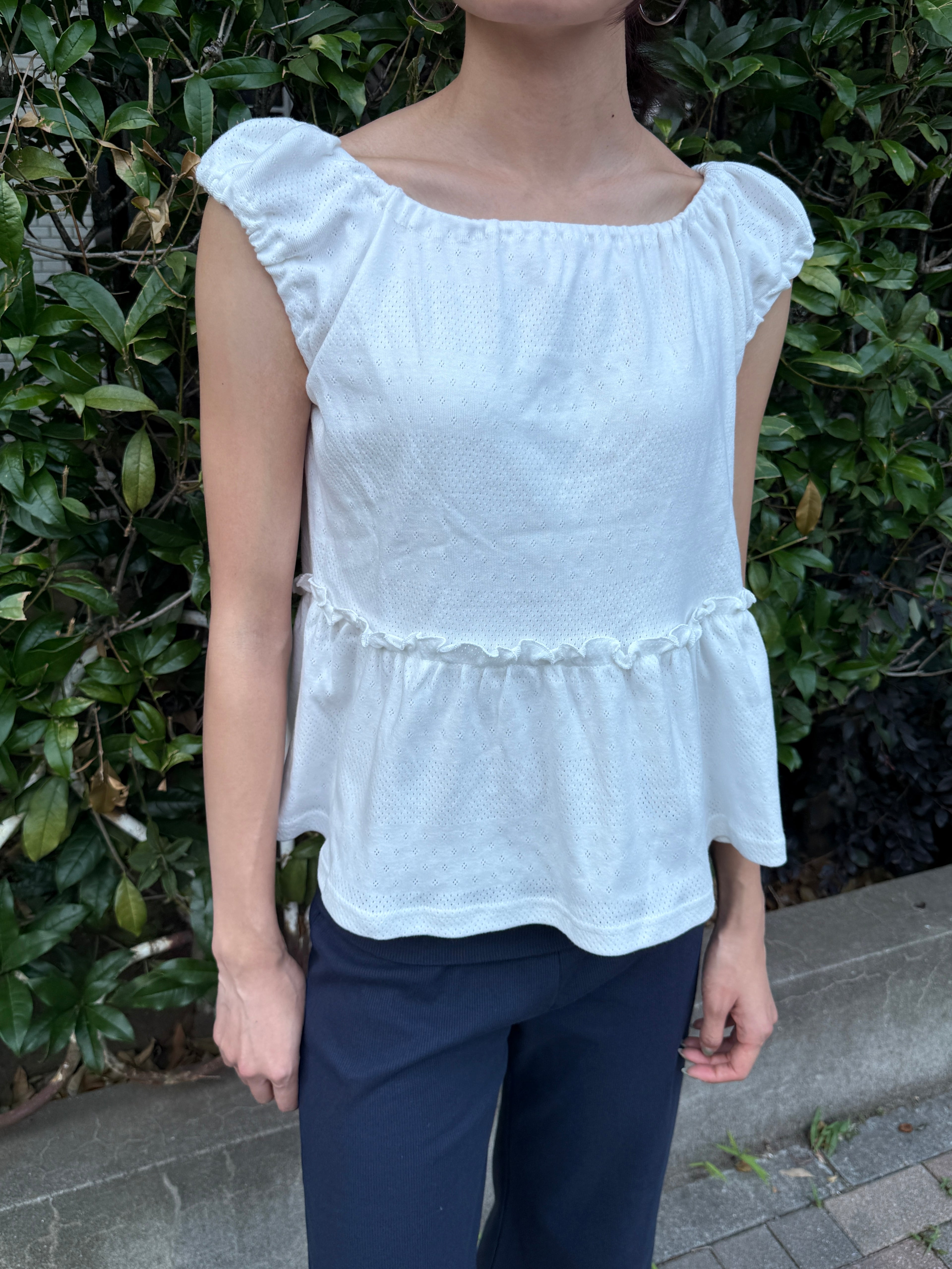 Puff Sleeve Baby-Doll Blouse