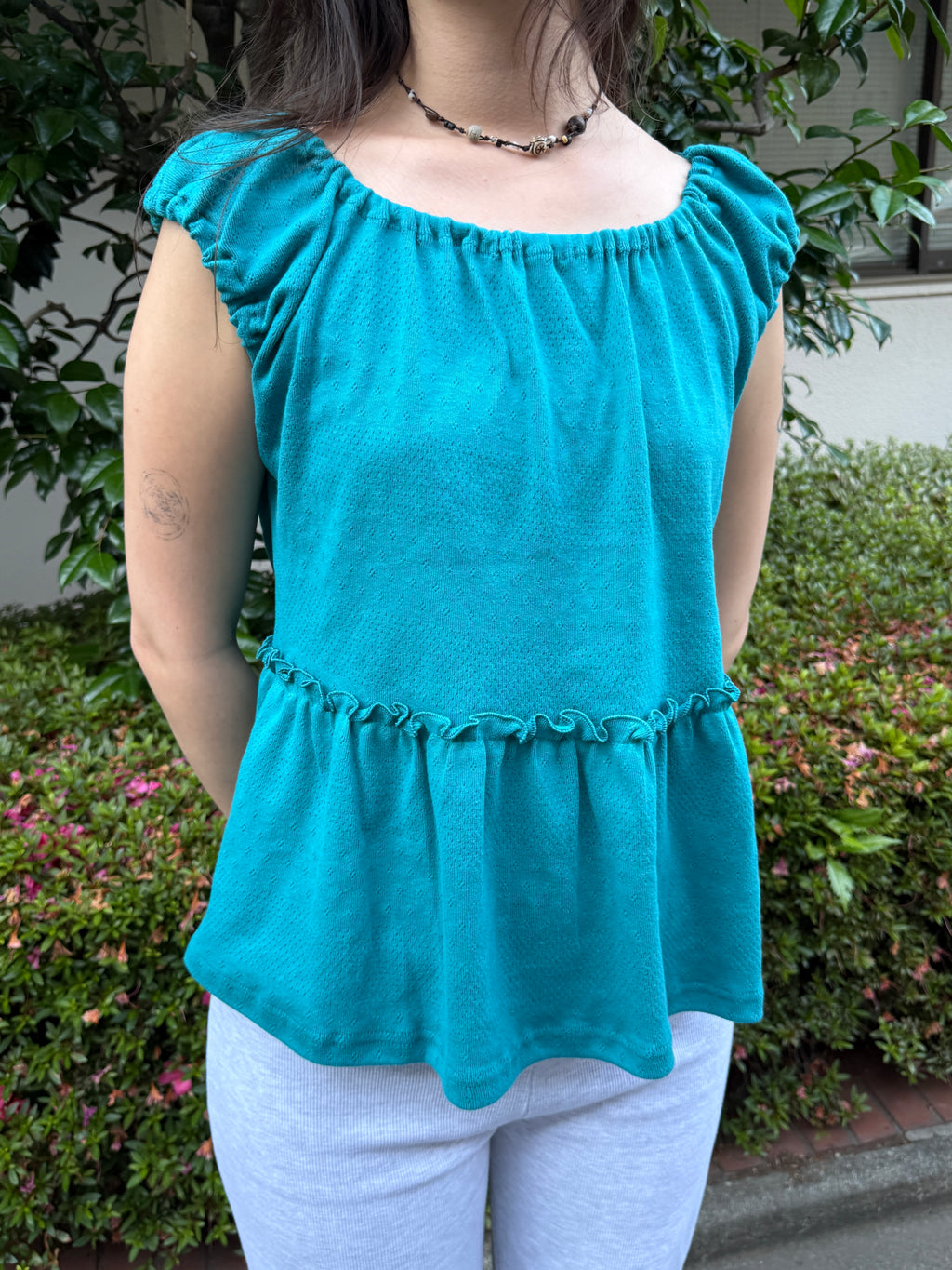 Puff Sleeve Baby-Doll Blouse