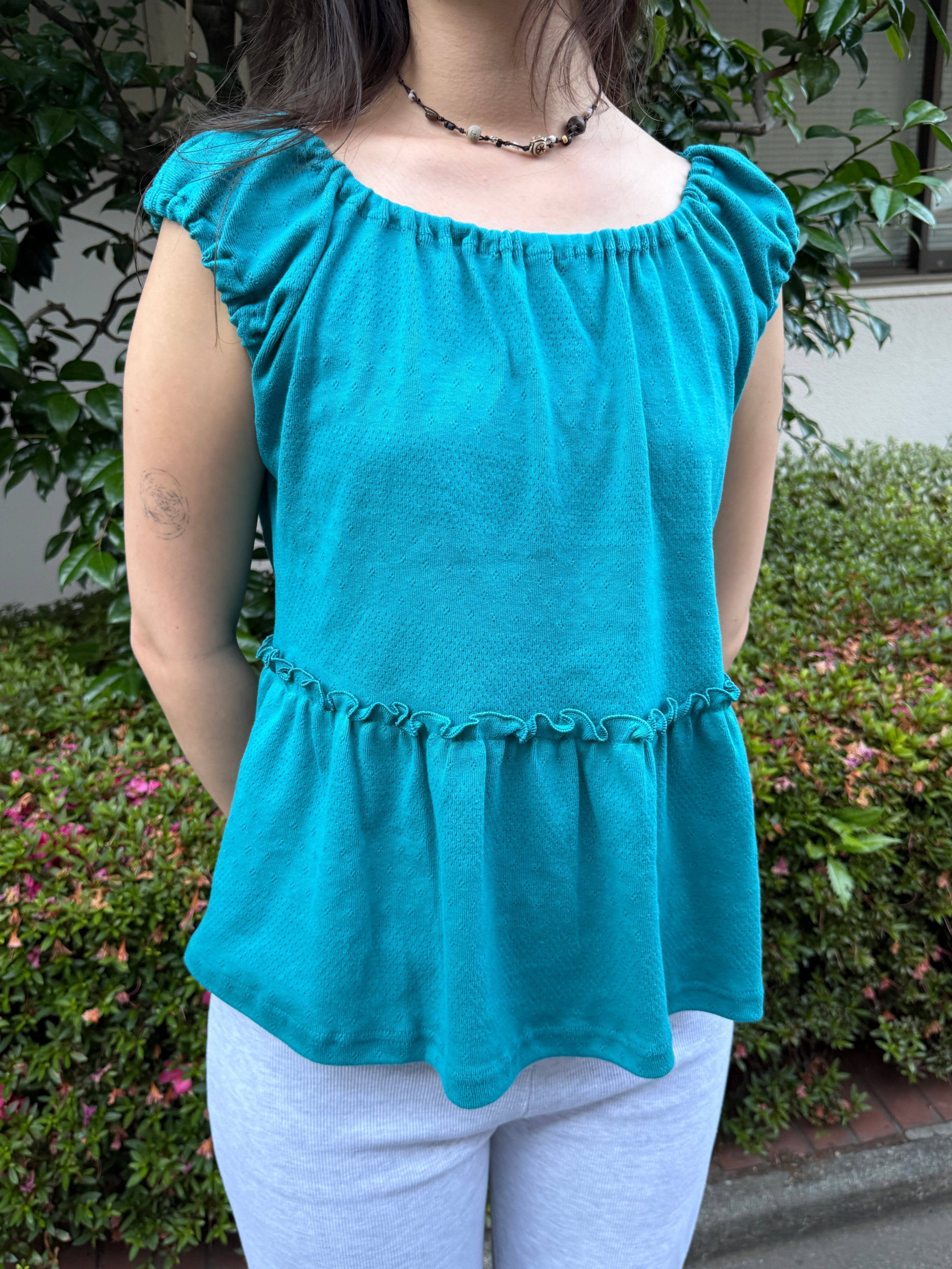 Puff Sleeve Baby-Doll Blouse