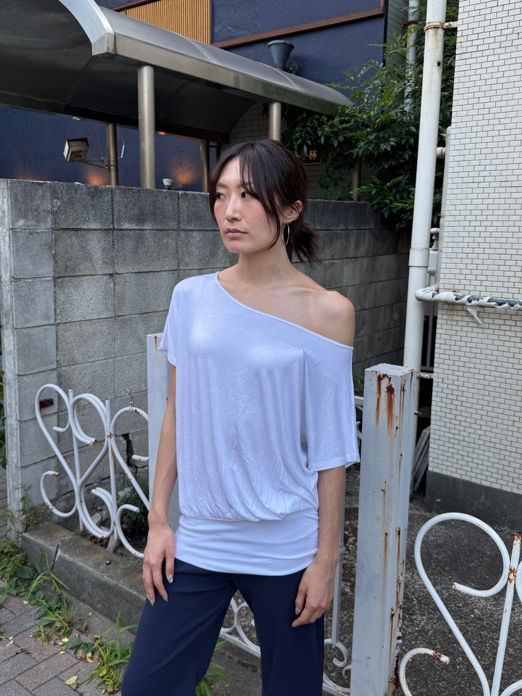 Slouchy Off-Shoulder Tee