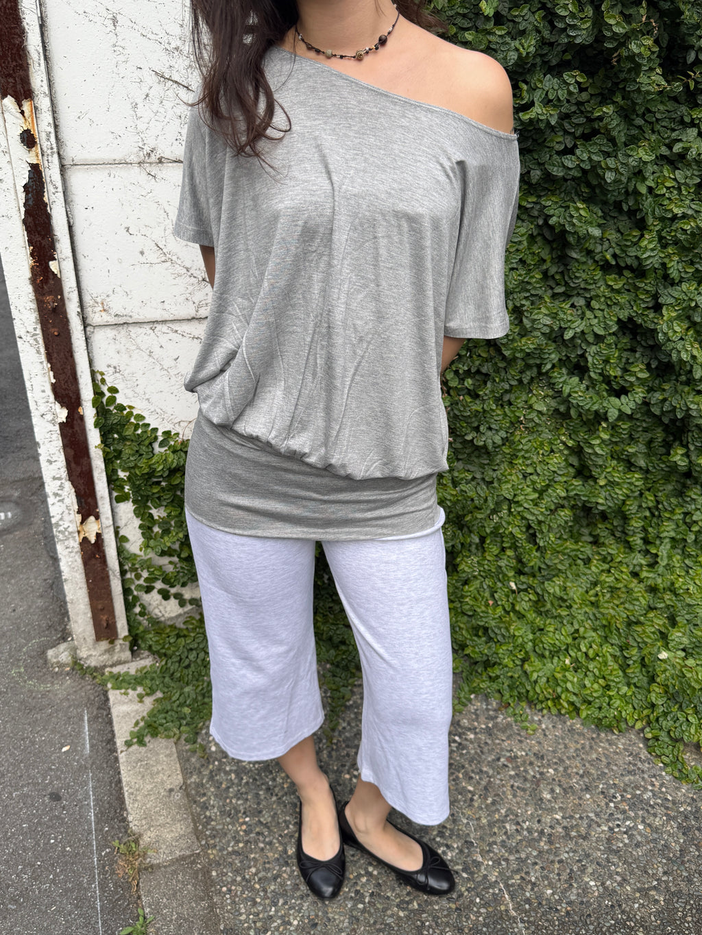 Slouchy Off-Shoulder Tee