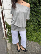 Slouchy Off-Shoulder Tee