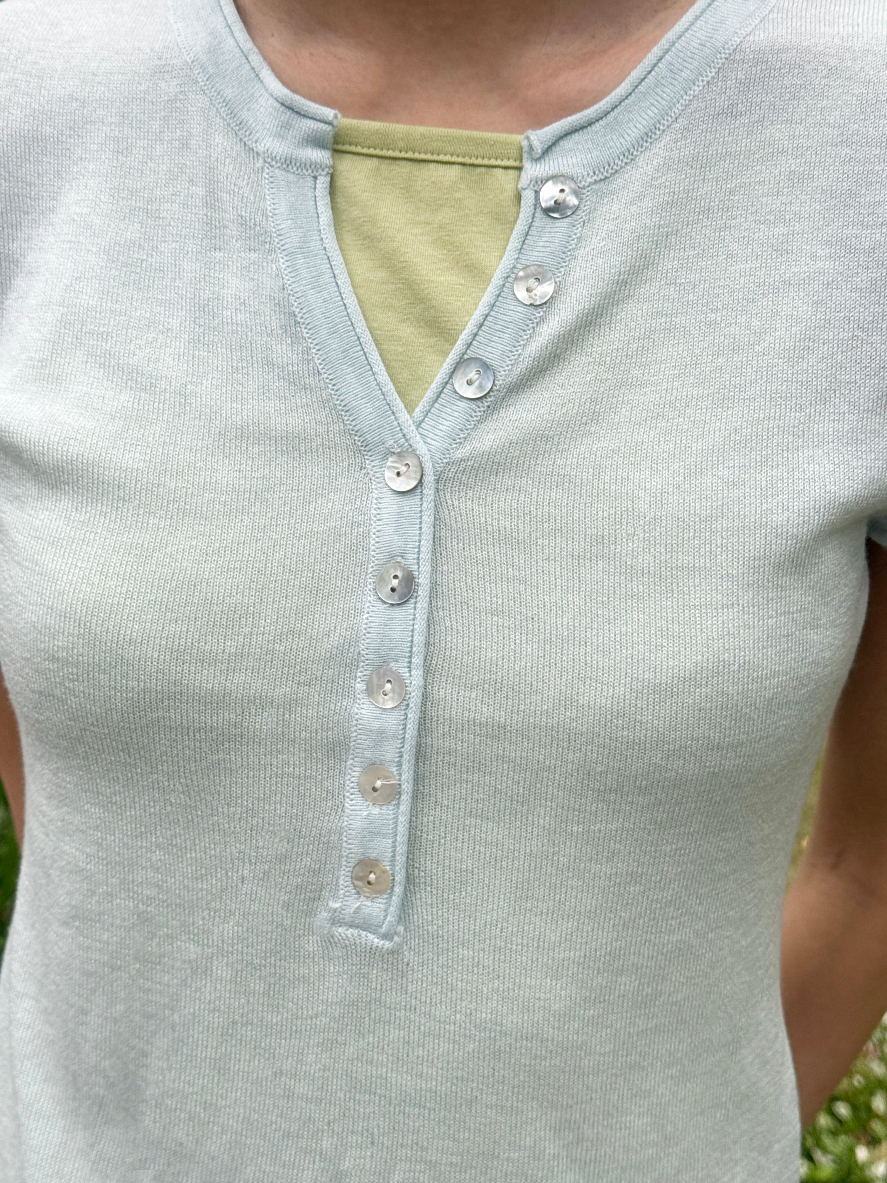 Shell Button Henley Tee